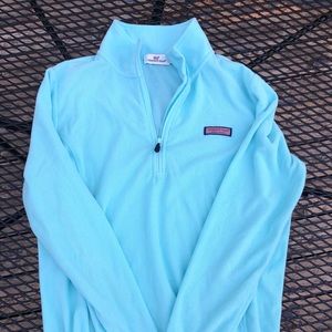 Teal blue half zip